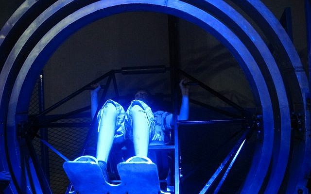 In the Multi Axis Simulator (Photo credit: Courtesy)