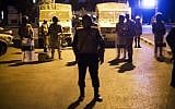 Egyptian soldiers are seen deployed near Cairo University, where thousands of Muslim Brotherhood's supporters have gathered to support Mohammed Morsi in Cairo Wednesday, July 3 (photo credit: AP/Manu Brabo)