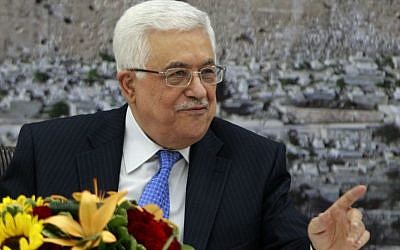 Mahmoud Abbas at a meeting of the Palestinian leadership in Ramallah, Thursday, July 18, 2013. (photo credit: AP/Majdi Mohammed)