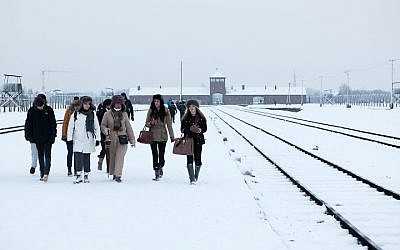 Walking next to the tracks in February. (photo credit: Yakir Zur)