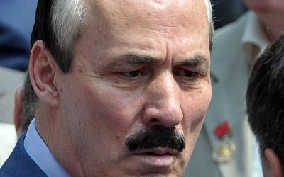 Ramazan Abdulatipov, the acting president of the Russian province of Dagestan (photo credit: AP Photo/RIA-Novosti, Alexei Nikolsky, Presidential Press Service)