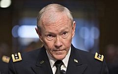 Gen. Martin Dempsey, chairman of the Joint Chiefs of Staff, appears before the Senate Armed Services Committee on July 18, 2013. (photo credit: AP/J. Scott Applewhite)
