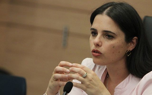 Ayelet Shaked, March 11, 2013. (Miriam Alster/Flash90) Ayelet Shaked, March 11, 2013. (Miriam Alster/Flash90)