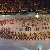 The opening ceremony of the 16th Maccabiah, 2001 (photo credit: Maccabi Archive) The opening ceremony of the 16th Maccabiah, 2001 (photo credit: Maccabi Archive)