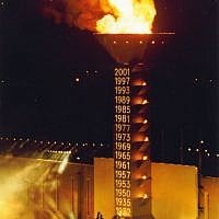 The 16th Maccabiah flame, 2001 (photo credit: Maccabi Archive) The 16th Maccabiah flame, 2001 (photo credit: Maccabi Archive)