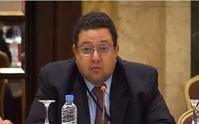 Ziad Bahaa-Eldin, January 2012 (photo credit: Screen capture/YouTube/UNESCWA)
