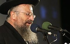 Rabbi Shmuel Eliyahu, chief rabbi of Safed, and a candidate for Sephardi chief rabbi. (Photo credit: Kobi Gideon / Flash90)