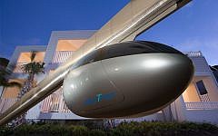 A SkyTran pod (simulation courtesy of www.skytran.us)