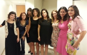 NIF's 'standupists,' with Orna Banai in the middle (Courtesy NIF)
