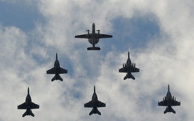 US Navy aircraft flying in formation in August. (photo credit: Mass Communication Specialist 3rd Class Ramon G. Go/US Navy, Department of Defense) US Navy aircraft flying in formation in August. (photo credit: Mass Communication Specialist 3rd Class Ramon G. Go/US Navy, Department of Defense)