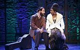 Eric Anderson plays Rabbi Shlomo Carlebach opposite amber Iman as Nina Simone in the new Broadway production 'Soul Doctor.' (photo credit: coutresy/Richard Kornberg & Associates, Carol Rosegg)