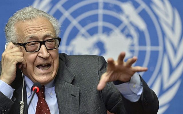 The UN Joint Special Representative for Syria Lakhdar Brahimi speaks on developments related to Syria during a press conference at the European headquarters of the United Nations in Geneva, Switzerland, Wednesday, Aug. 28, 2013. (Photo credit: AP/Keystone, Martial Trezzini) The UN Joint Special Representative for Syria Lakhdar Brahimi speaks on developments related to Syria during a press conference at the European headquarters of the United Nations in Geneva, Switzerland, Wednesday, Aug. 28, 2013. (Photo credit: AP/Keystone, Martial Trezzini)