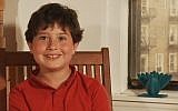 Manhattan fourth-grader Asher Weintraub alongside his Menurkey prototype. (photo credit: Kickstarter screenshot)