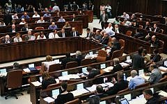 Illustrative photo of the Knesset plenum in session, July 29, 2013 (photo credit: Miriam Alster/Flash90)