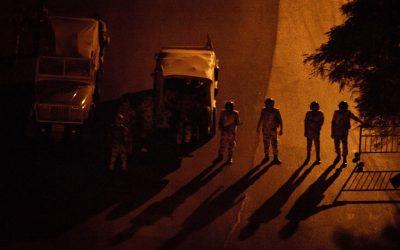 Egyptian soldiers stand guard at a checkpoint during a dawn-to-dusk curfew in Cairo, Egypt, Tuesday, Aug. 20, 2013. (photo credit:AP/Maya Alleruzzo)
