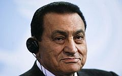 Former Egyptian president Hosni Mubarak, pictured in March 2010 (photo credit: AP/Markus Schreiber/File)
