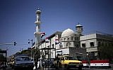 Syrian soldiers at a check point on Baghdad street, in Damascus, August 21, 2013 (photo credit: AP/Hassan Ammar)