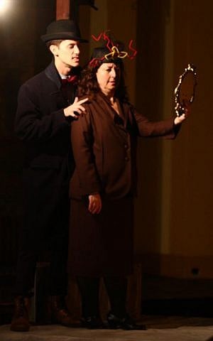 Mike Hall as Rat and Daria Harper as Ma'am in 'The Cylist.' (photo credit: Allison Tenn)