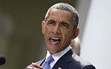 President Barack Obama delivers remarks about the crisis in Syria in the Rose Garden of the White House in Washington Saturday, Aug. 31, 2013. (photo credit: AP Photo/Evan Vucci)