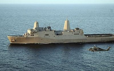 The USS San Antonio, an amphibious assault ship, carries helicopters and Marines but no cruise missiles. (Photo credit: US Navy photo by Mass Communication Specialist 3rd Class John K. Hamilton/Released/Wikipedia)