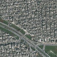 Satellite photo made available by Amnesty International on Wednesday Aug. 7 2013 of the Jabal Badro area of Aleppo, Syria prior to a ballistic missile strike in the evening of 18 February 2013 (photo credit: AP/ Digital Globe via Amnesty International)