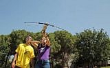 Extreme apple-dipping at the Technion (photo credit: screen capture Technion/Youtube)