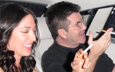 Simon Cowell and Lauren Silverman (photo credit: screenshot/YouTube/File)