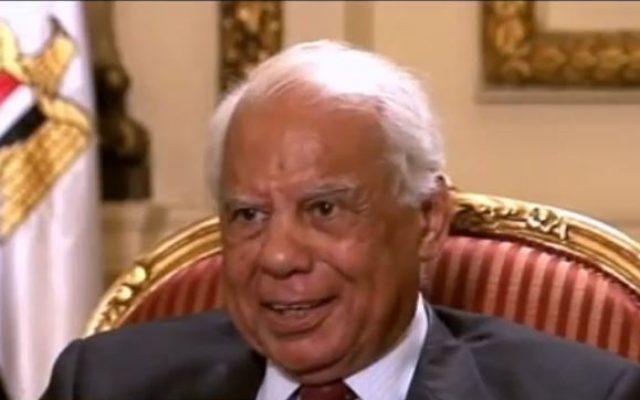 Egyptian interim Prime Minister Hazem el-Beblawi speaking to ABC News (photo credit: YouTube screen capture) Egyptian interim Prime Minister Hazem el-Beblawi speaking to ABC News (photo credit: YouTube screen capture)