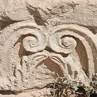 Herodian capitals found in villa (photo credit: Shmuel Bar-Am)