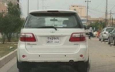 A vehicle in Kurdistan with a homemade "Kurdistan" sticker covering the word "Iraq" on its license plate. (photo credit: Courtesy/Rebaz Hadi) A vehicle in Kurdistan with a homemade "Kurdistan" sticker covering the word "Iraq" on its license plate. (photo credit: Courtesy/Rebaz Hadi)