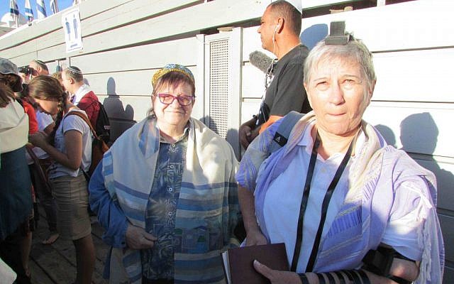 Two members of Women of the Wall (photo credit: Debra Kamin)