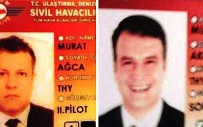 IDs of Turkish pilots kidnapped in Beirut, Lebanon on August 9, 2013. (Photo credit: Hurriyet)