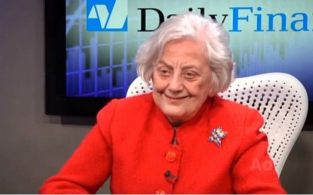 Muriel Siebert (photo credit: image capture from YouTube video) Muriel Siebert (photo credit: image capture from YouTube video)