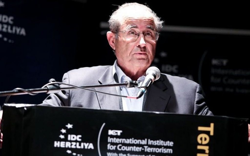 Former Mossad chief Shabtai Shavit, September 2013 (photo credit: IDC/Adi Cohen Zedek)
