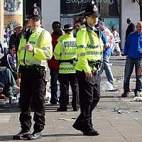 Illustrative photo of British policemen. (photo credit: Wikimedia Commons)