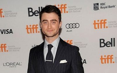 Daniel Radcliffe arrives at the premiere of 'The F Word' at the Toronto International Film Festival. (photo credit: Chris Pizzello/Invision/AP)