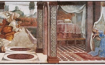 Annunciation of San Martino alla Scala, 1481, Uffizi Gallery, Florence, Italy (photo credit: Wikipedia Commons)