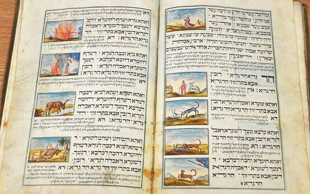 An illumination of the popular Passover song 'Had Gadya' in the 'Manchester Garage Haggadah.' (photo credit: courtesy) An illumination of the popular Passover song 'Had Gadya' in the 'Manchester Garage Haggadah.' (photo credit: courtesy)