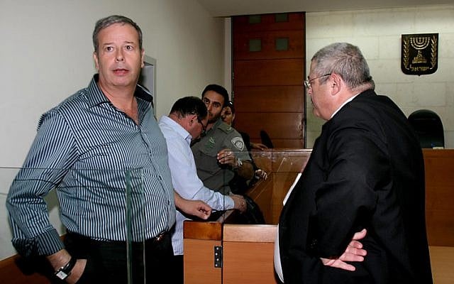 Upper Nazareth Mayor Shimon Gapso in court in 2010 (photo credit: Gideon Markowicz/Flash90) 
