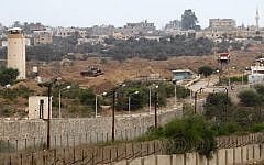 An Egyptian army watchtower on the Rafah border with the Gaza Strip, July 2013. (Abed Rahim Khatib/Flash90)