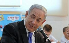 Prime Minister Benjamin Netanyahu, August 27, 2013 (photo credit: Yossi Aloni/Flash90)