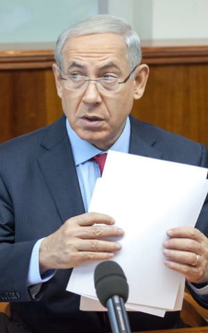 Prime Minister Benjamin Netanyahu, September 17, 2013. (photo credit: Emil Salman/FLASH90)