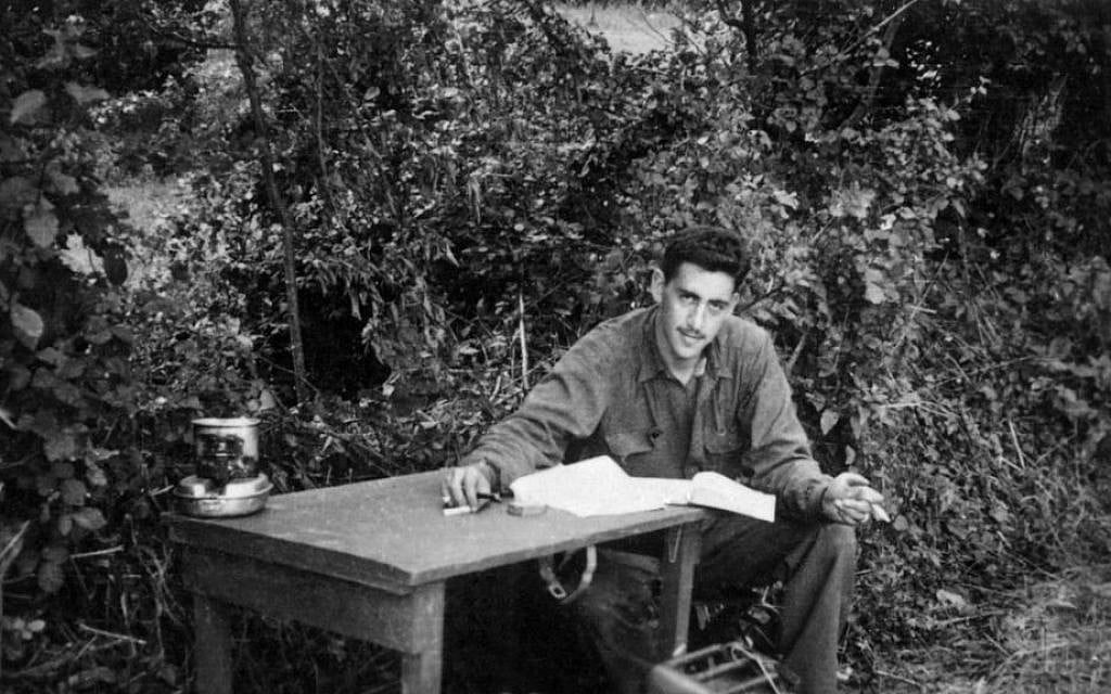 J.D. Salinger working on 'Catcher in the Rye' during World War II. (photo credit: AP/The Story Factory, Paul Fitzgerald) J.D. Salinger working on 'Catcher in the Rye' during World War II. (photo credit: AP/The Story Factory, Paul Fitzgerald)