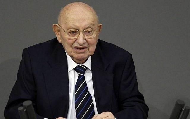 This Jan 27, 2012 file photo shows Holocaust survivor Marcel Reich-Ranicki speakinh during a Holocaust hour of remembrance at the German Federal Parliament, Bundestag, in Berlin. (Photo credit: AP/Michael Sohn, File) This Jan 27, 2012 file photo shows Holocaust survivor Marcel Reich-Ranicki speakinh during a Holocaust hour of remembrance at the German Federal Parliament, Bundestag, in Berlin. (Photo credit: AP/Michael Sohn, File)