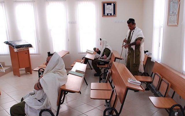 Synagogue at an IDF training base (photo credit: Gili Yaari/Flash90)