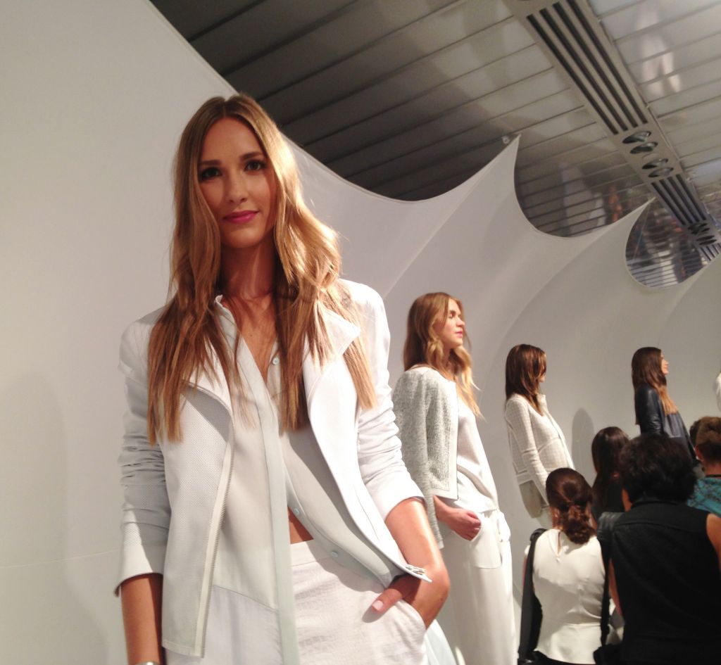 Models in white at the Tahari event (Courtesy Eliora Katz)