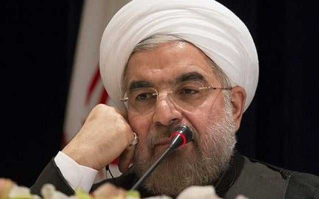 Iranian President Hassan Rouhani speaks during a news conference at the Millennium Hotel in midtown Manhattan in New York, on Friday, September 27, 2013. (photo credit: AP/John Minchillo) Iranian President Hassan Rouhani speaks during a news conference at the Millennium Hotel in midtown Manhattan in New York, on Friday, September 27, 2013. (photo credit: AP/John Minchillo)
