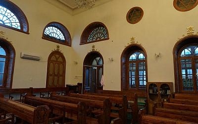 The interior of Krasnaiya Sloboda's Kulkati Synagogue. (photo credit: Cnaan Liphshiz/JTA)