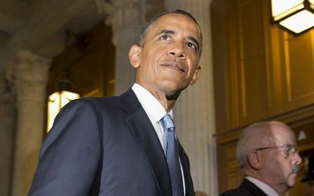US President Barack Obama leaves a meeting with congressional Republicans on Capitol Hill in Sept. 2013 (AP/Jacquelyn Martin) US President Barack Obama leaves a meeting with congressional Republicans on Capitol Hill in Sept. 2013 (AP/Jacquelyn Martin)