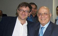 Ron Pundak (left), and Abu Ala (photo credit: Courtesy Ron Pundak)